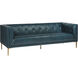 Westin Vintage Peacock Leather Sofa